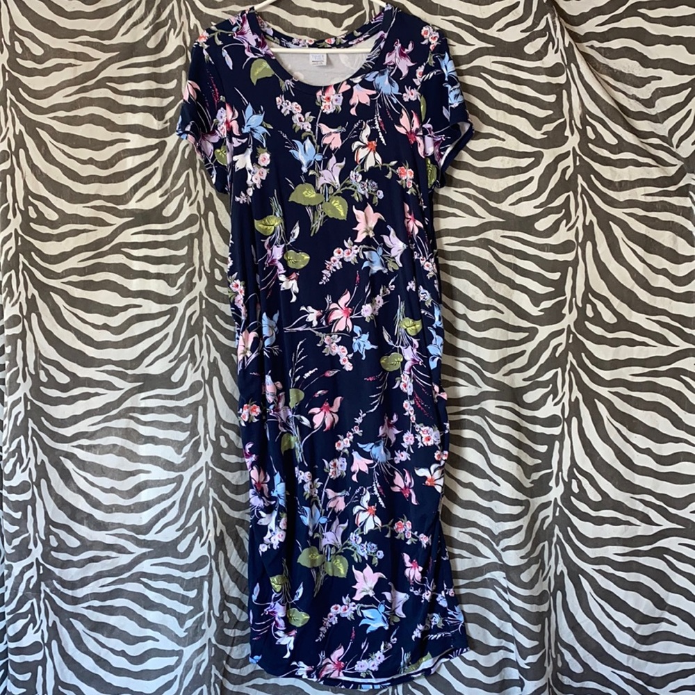 Spring Floral Print Maternity Dress